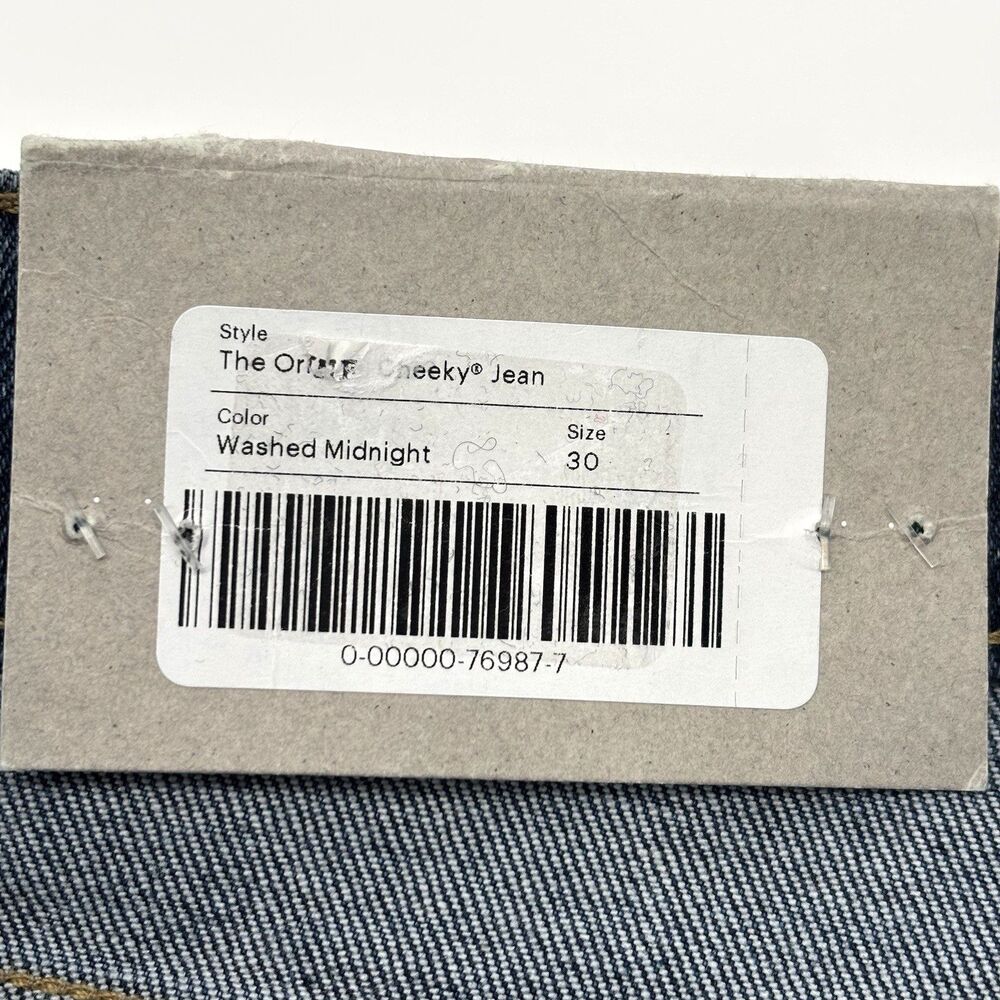 Everlane Women 30 Curvy Cheeky Jean High Rise Crop Straight Washed Midnight NWT - Picture 5 of 8